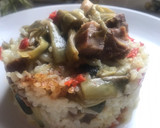 Foto del paso 8 de la receta: Timbal de arroz con lomo de orza y verduritas