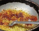 A picture of step 2 of Laal Saag Veggie.