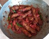A picture of step 3 of 5 ingredients Chicken seekh kabab karahi.