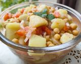 A picture of step 4 of Sweet Potato Mix Chana Chaat 😋😋.