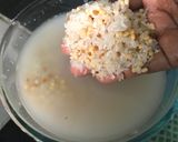 A picture of step 1 of Appam with coconut milk.