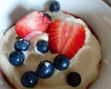 A picture of step 4 of My strawberry and blueberry cheesecake dessert (keto, low-carb).