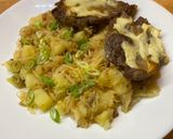 Juhtúrós sült tarja káposztás burgonyával recept fázis 6 fotója
