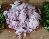 A picture of step 1 of Moringa powder onion dosa.