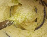 A picture of step 2 of Lemon cake with rough butter iced.