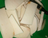 A picture of step 1 of Simple Yam with flour.