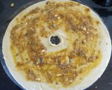 A picture of step 4 of Achari paratha.