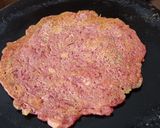 A picture of step 3 of Beetroot chilla.