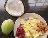 A picture of step 1 of Mango Coconut chutney.