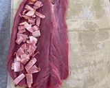 Foto del paso 4 de la receta: Solomillo de cerdo relleno envuelto en masa filo
