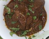 A picture of step 10 of Chicken liver masala.