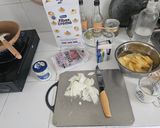 Foto langkah ke 1 dari resep Potato Gratin w/ beef & boiled egg.