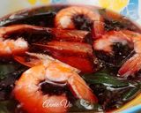 Hình bước làm 3 của món Canh rau dền đỏ nấu tôm