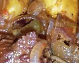 A picture of step 6 of Fried sweet potatoes with beef sauce.