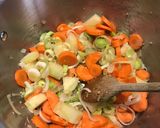 A picture of step 1 of Spicy vegetable & lentil soup.
