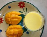 A picture of step 1 of Mango lassi.