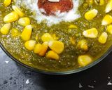A picture of step 3 of Palak Sweet Corn.