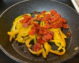 A picture of step 2 of Shrimp & Chorizo Paella.