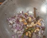 A picture of step 1 of Coconut Milk Pulao.