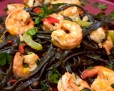Spagetti z krewetkami krok przepisu 2 zdjęcie