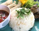 รูปขั้นตอนการทำที่ 4 ของ ข้าวมันไก่ในหม้อข้าวสูตร -อกไก่ลีน