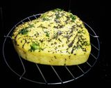 A picture of step 5 of Khamman dhokla.