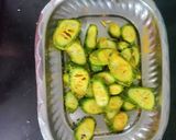 A picture of step 2 of Crispy Karela.