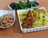 عکس مرحله 4 از دستور کلم پلو با لپه و مرغ