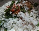 A picture of step 1 of Onion Paratha.