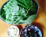 辣炒莧菜皮蛋的食譜步驟1照片