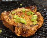A picture of step 2 of Simple grilled pork chop rice plate with eggs recipe.