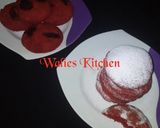 A picture of step 2 of Red velvet cookies.