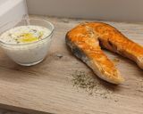 Foto del paso 5 de la receta: Rodajas de Salmón a la Plancha con Emulsión Marina de Eneldo y Notas Cítricas