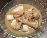 Gambar langkah 10 resipi Soto Tulang Ayam.