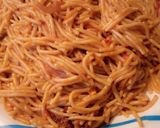 A picture of step 3 of Jollof spaghetti.