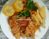 Foto langkah ke 8 dari resep Crispy Chicken Steak with Brown Sauce (Steak Ayam Krispi).