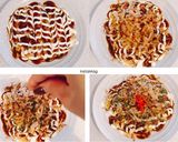 Hình bước làm 7 của món Okonomiyaki(Bánh Xèo Nhật Bản)