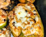 A picture of step 4 of Buffalo Chicken Dip Stuffed Sweet Bell Peppers.