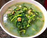 Hình bước làm 3 của món Canh Rau Mồng Tơi Nấu Ngao Mát Lành