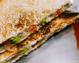 A picture of step 4 of Two peas Imli sandwich.