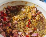 Foto del paso 2 de la receta: Gallina a la Cacerola con Lentejas Rojas y Tocino!!