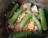 A picture of step 2 of Moong-masoor dal bhaji.