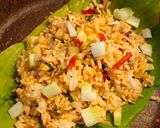 Foto langkah ke 3 dari resep Nasi Bakar dari Ikan dan Sambal Sisa.