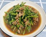 空心菜炒牛肉的食譜步驟5照片