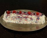 A picture of step 27 of Patriotic Vanilla Cake Roll with Whipped White Chocolate Ganache Filling and Frosting.
