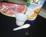 A picture of step 1 of Watermelon smoothie.