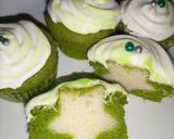 A picture of step 7 of Surprise Green Velvet Cupcakes.