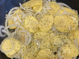 Corvina al horno con patatas