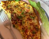 Foto del paso 4 de la receta: Omelette con jamón y queso mozzarella, rápido y fácil🥣