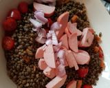 Une image de l'étape 3 de Salade de lentilles cervelas.